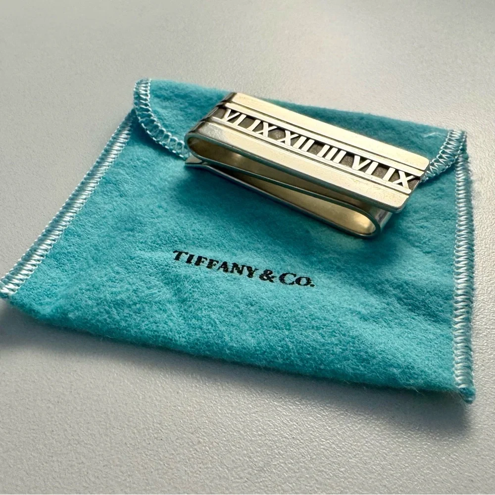 Tiffany & Co. Atlas sterling Silver Double-fold Money Clip